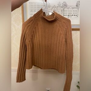American Eagle Outfitters Tan Cowl Neck Sweater